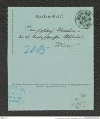 k.k. naturhistorisches Hofmuseum, Intendanzakten 1885-1896 (Hauer), Aktenzahl Z.287/1892, Seite 2